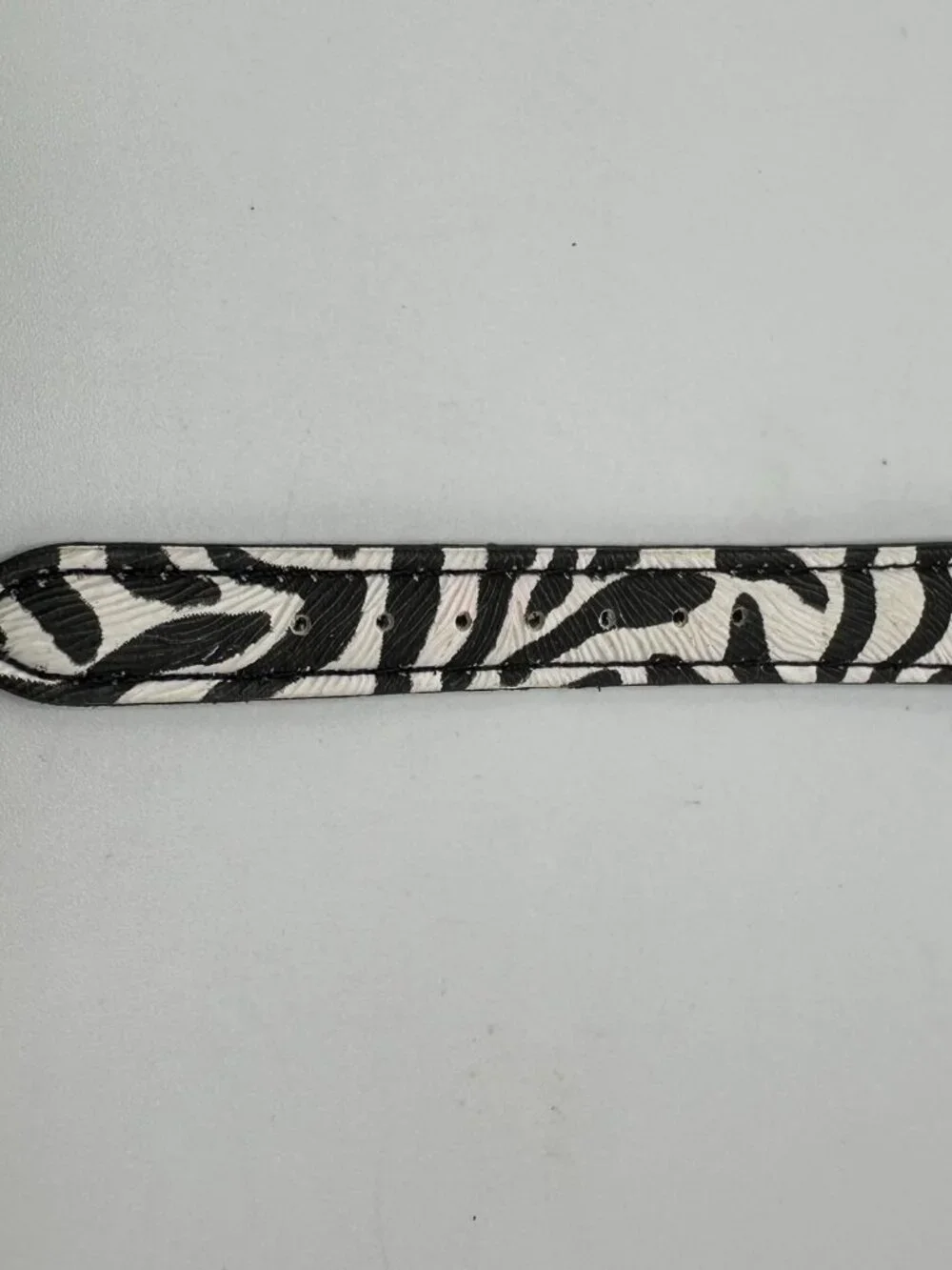 3/$30 Zebra Watch Women Animal Print Black White Faux Leather Band 8”